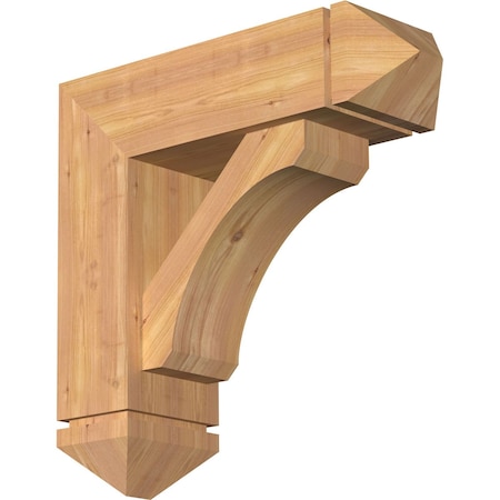 Ekena Millwork Legacy Arts and Crafts Smooth Bracket w/ Offset Brace, Western Red Cedar, 7 1/2"W x 24"D x 24"H BKT0806X24X24LEC03SWR
